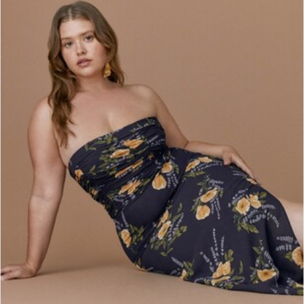 Reformation Lore Strapless Dress sz 2